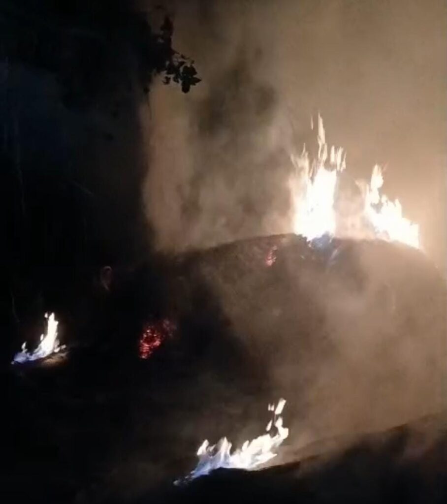 आग से खलिहान जलकर खाक, भारी क्षति