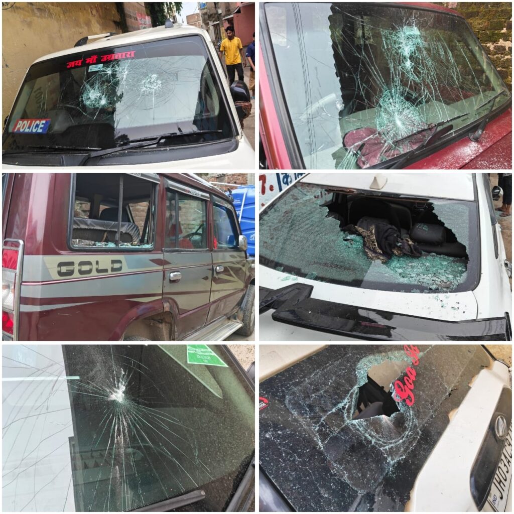 रांची में देर रात तांडव! आधा दर्जन गाड़ियों के शीशे तोड़े, हिंदपीढ़ी के निजाम नगर में दहशत।